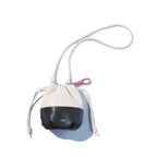 TECH LEATHER DRAWSTRING POCHETTE #IVORY [FLE34241B0001]