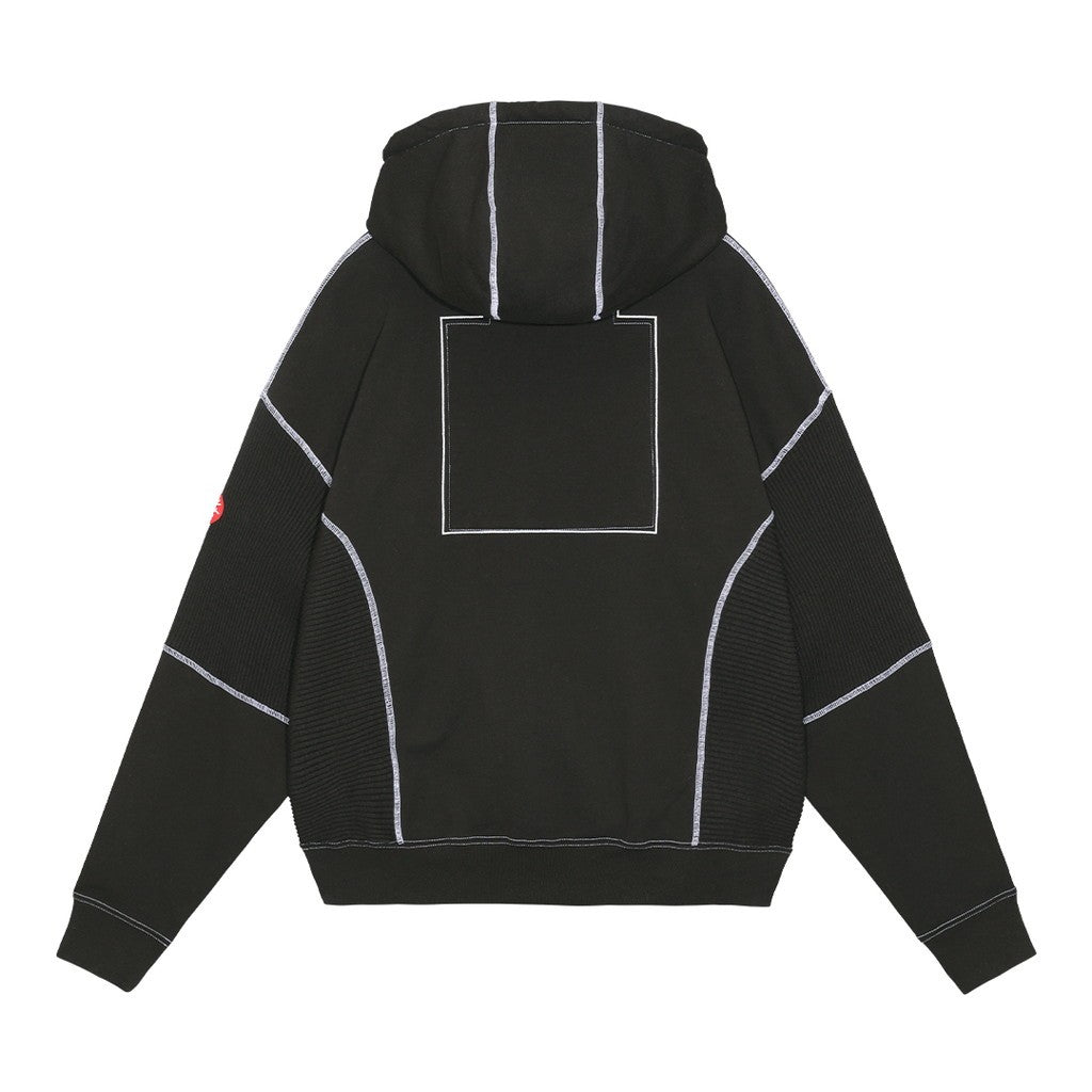 WIDE RIB CUT HEAVY HOODY #BLACK [CES25CS16]