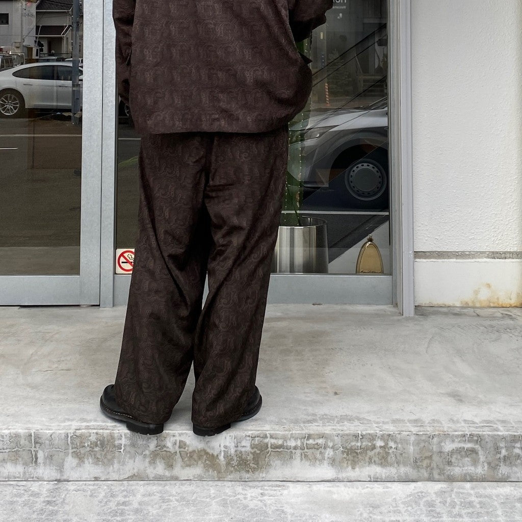 TECH EASY 佩斯利圖案長褲 #棕色 [BP-53024]