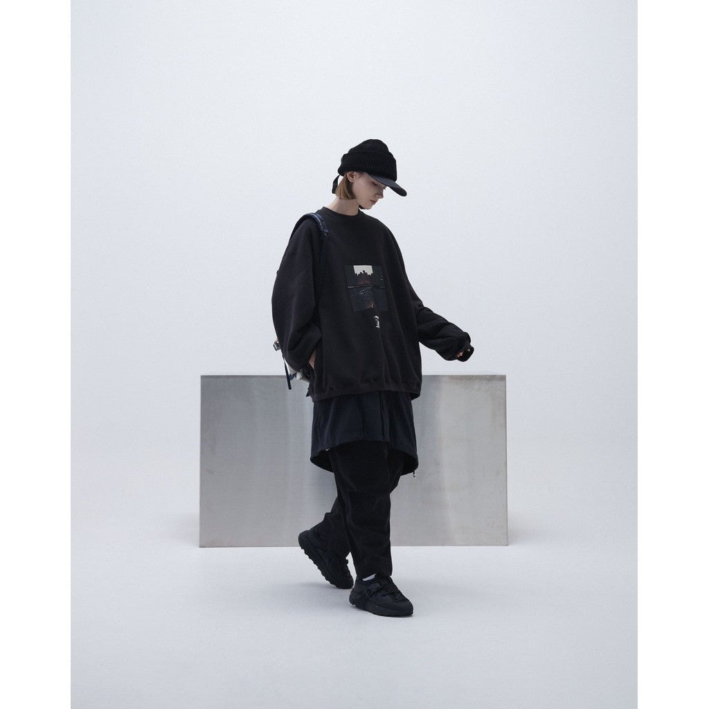 “RE-C01”Ryoiki Exp. 超大圓領毛衣 #BLACK [GOOPI-23AW-DEC-03]