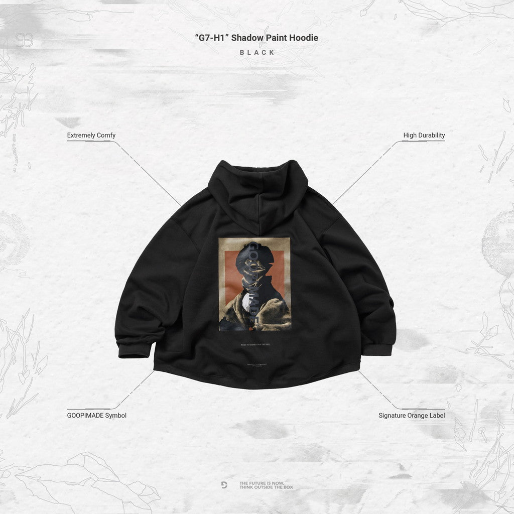 "G7-H1" 陰影漆連帽衫 #BLACK [GOOPI-23AW-OCT-03]