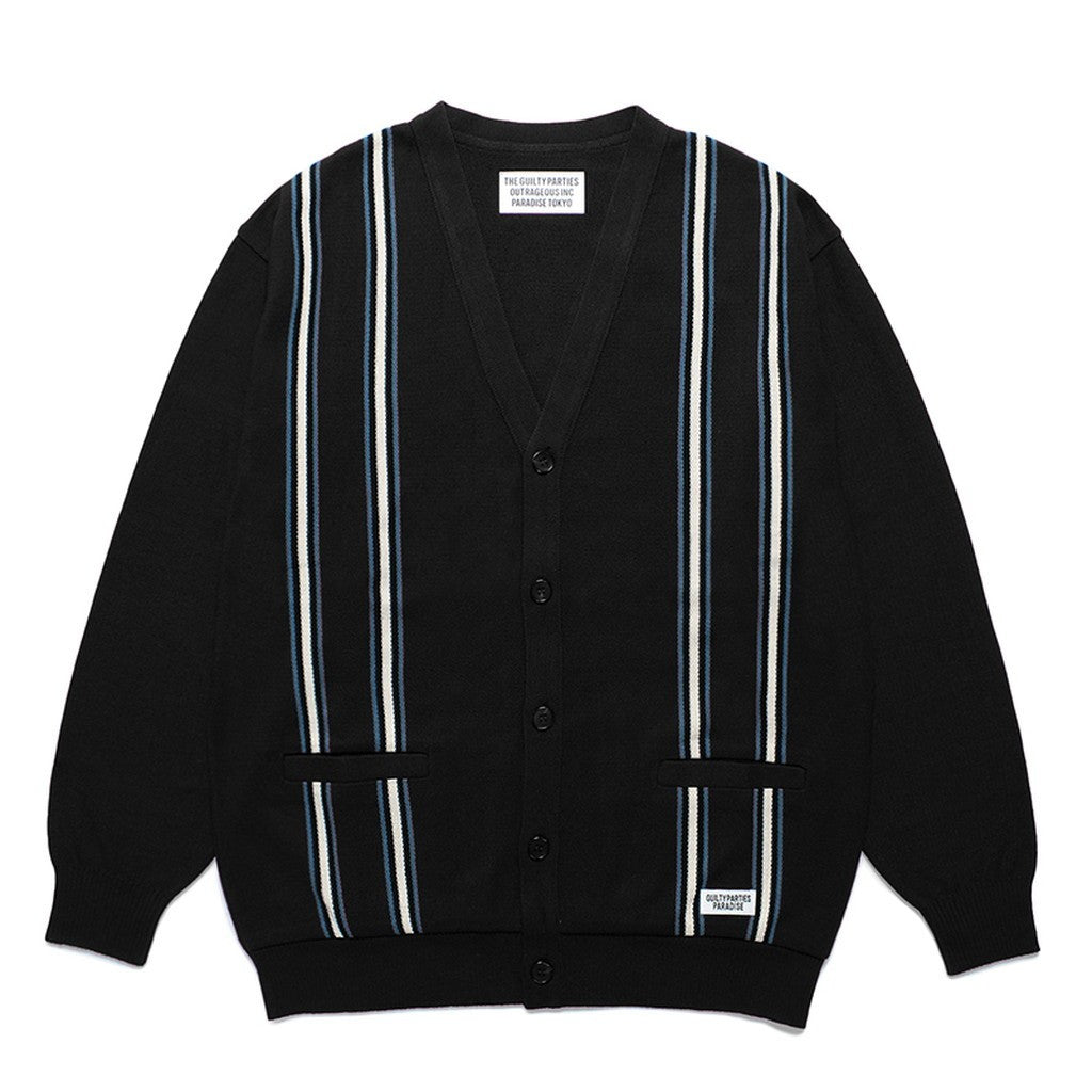 STRIPED CARDIGAN #BLACK [24SS-WMK-KN13]