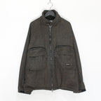 TWEED PUFFY JKT #OLIVE [FW23-JK03]