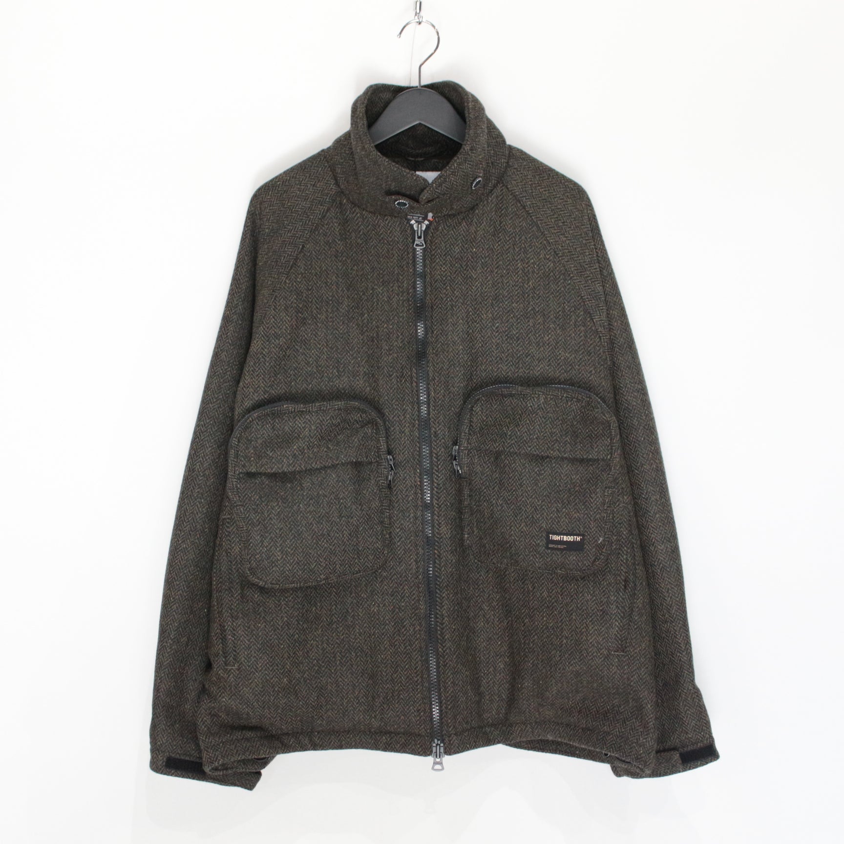 TWEED PUFFY JKT #OLIVE [FW23-JK03]