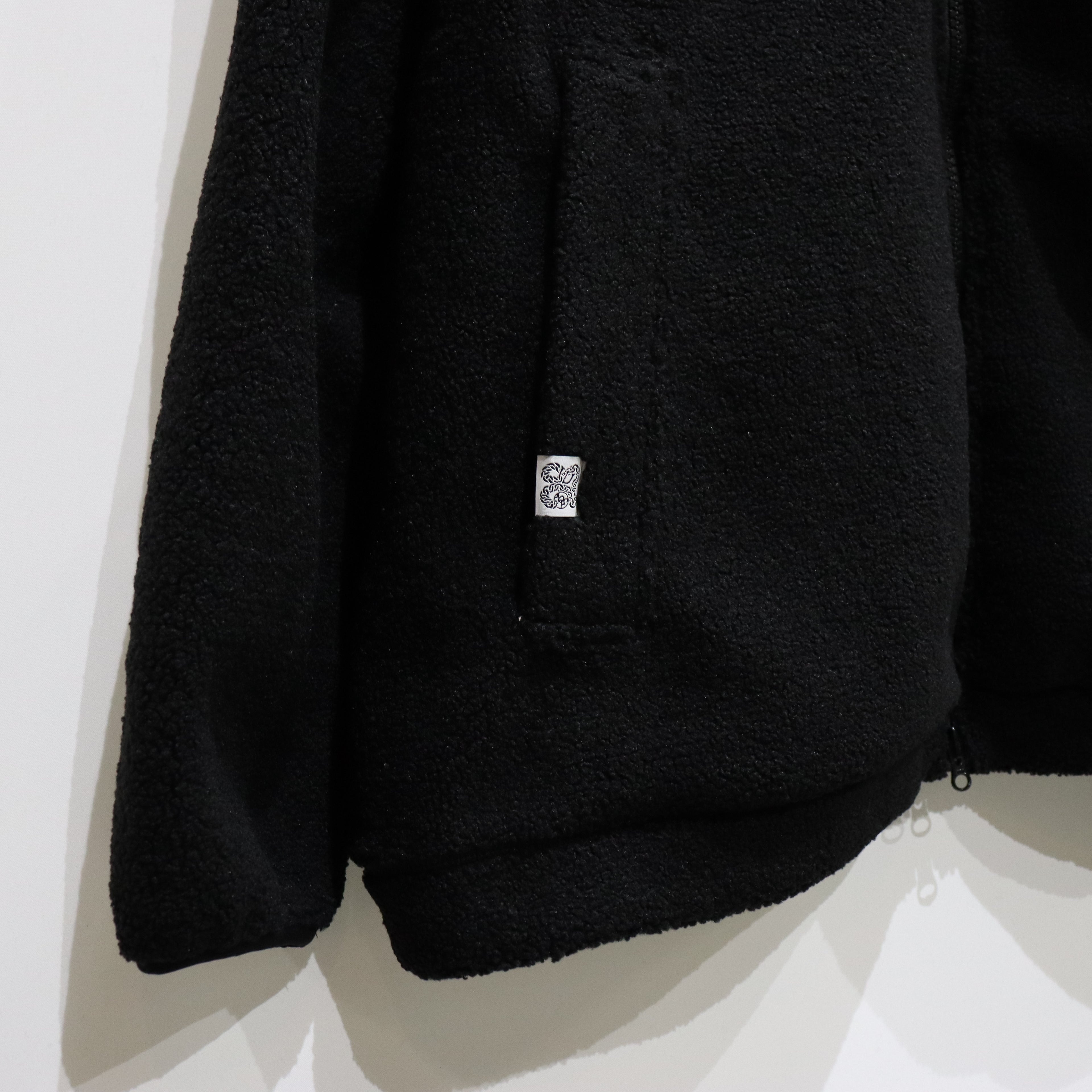 蟒蛇抓絨拉鍊連帽衫 #黑色 [23FW-SW03]