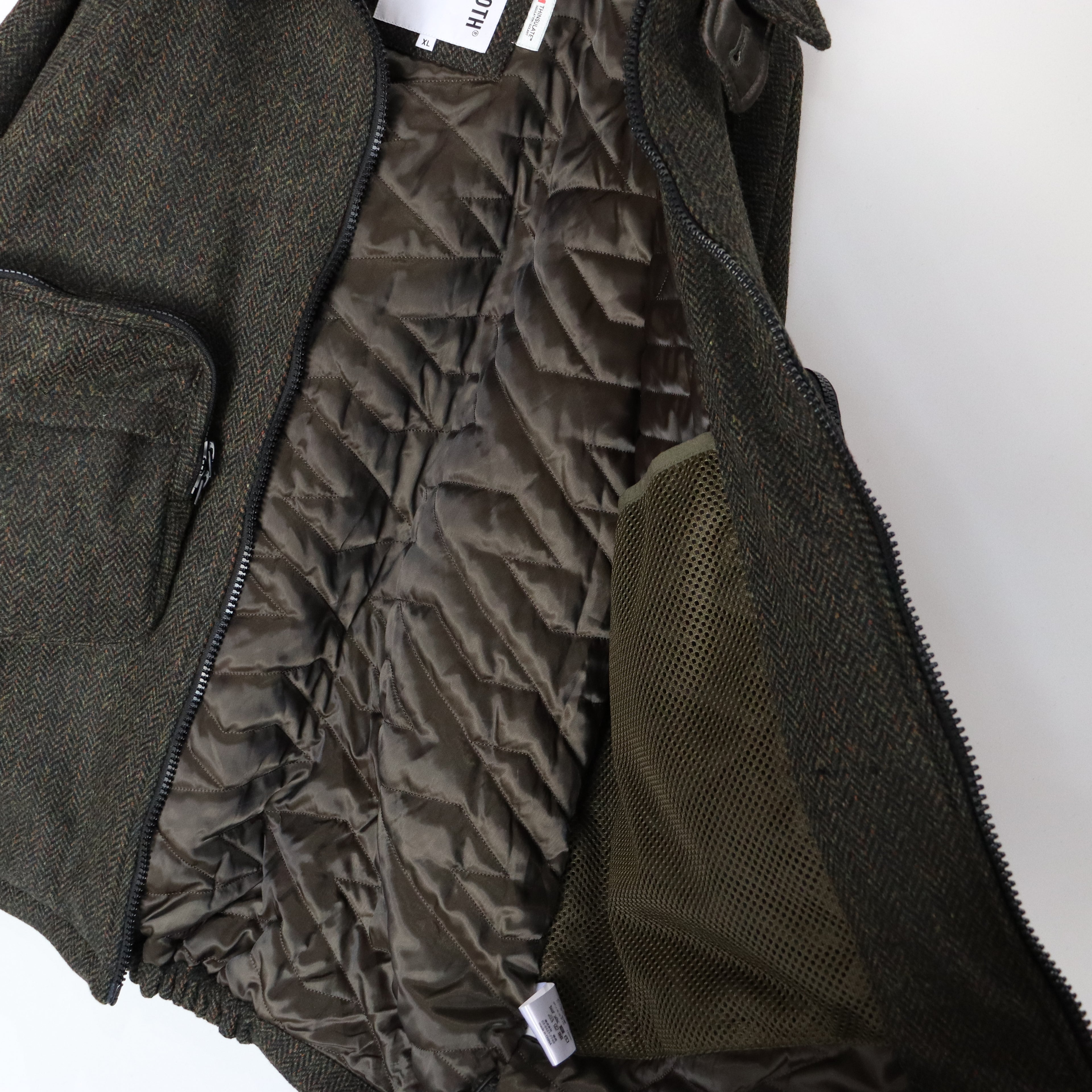 TWEED PUFFY JKT #OLIVE [FW23-JK03]