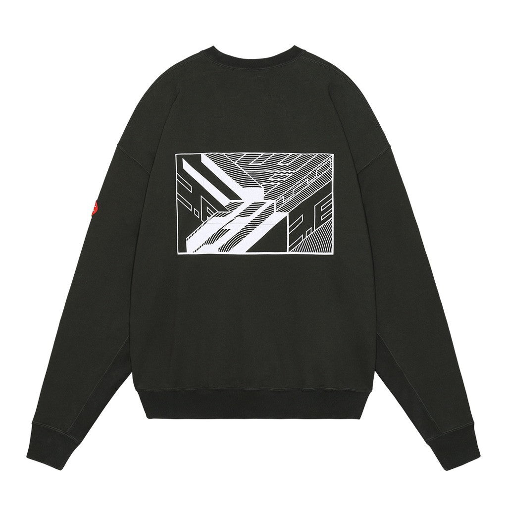 WASHED DIMENSIONS CREW NECK #BLACK [CES25CS08]