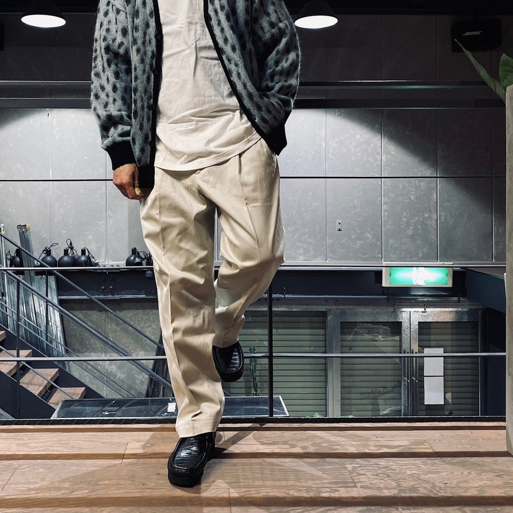 雙褶卡其褲#白色 [24SS-WMP-PT10]