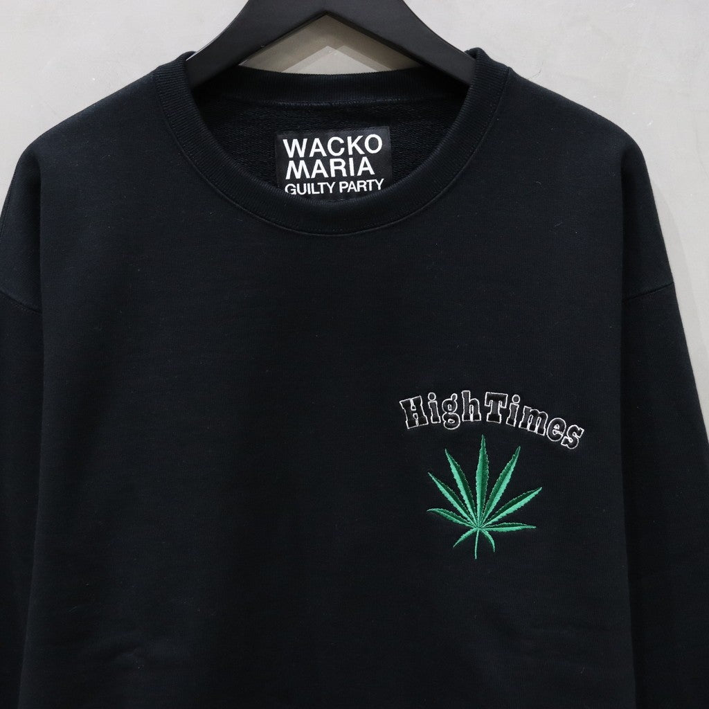 HIGHTIMES | HEAVY WEIGHT CREW NECK SWEAT SHIRT -TYPE 2- #BLACK [HIGHTIMES-WM-SS14]