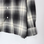 OMBRE CHECK OPEN COLLAR SHIRT L/S -TYPE 1- #WHITE [23FW-WMS-OC01]