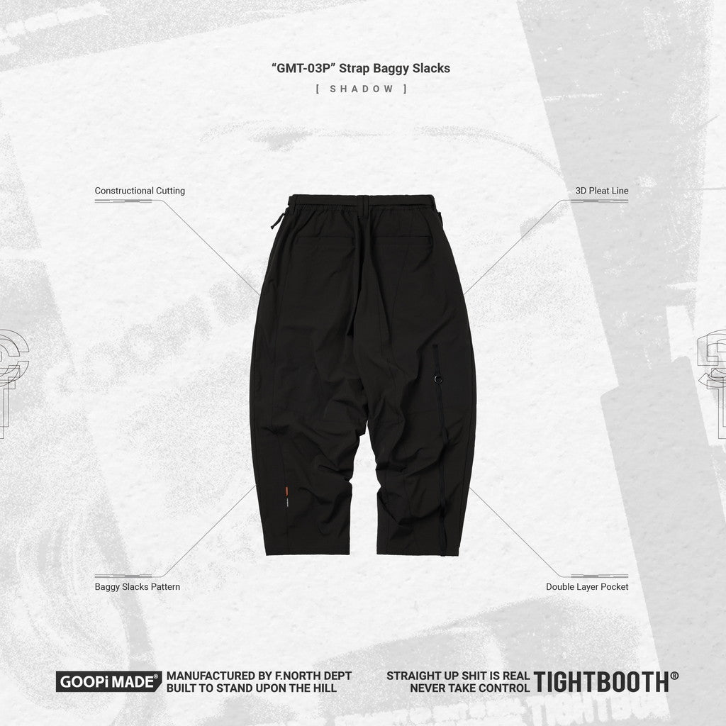 TBPR |「GMT-03P」肩帶寬鬆休閒褲#SHADOW [GOOPI-23AW-DEC-TBPR-05]