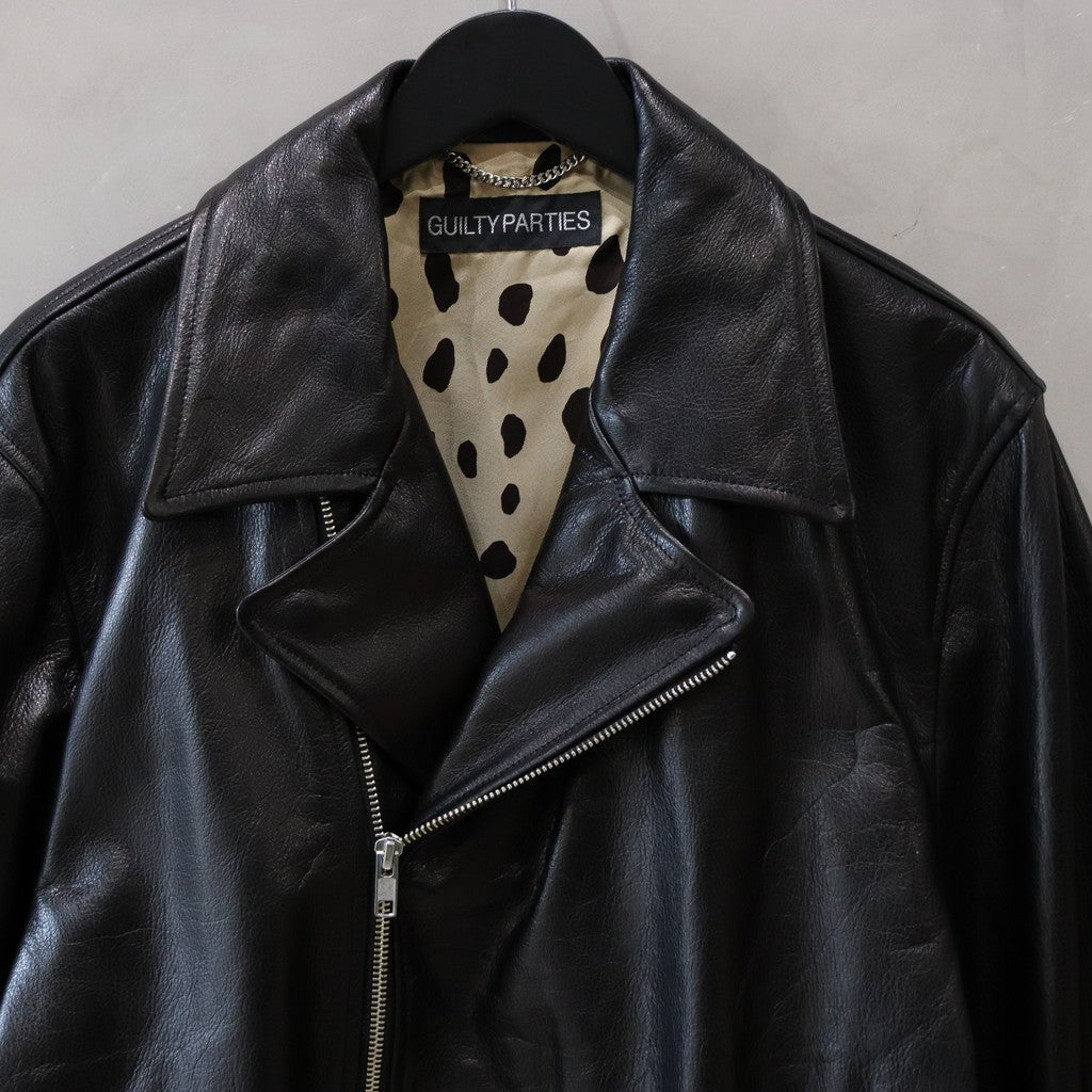 DOUBLE RIDERS LEATHER JACKET -TYPE 2- #BLACK [24SS-WMO-BL04