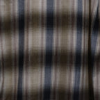 OMBRE CHECK OPEN COLLAR SHIRT L/S -TYPE 4- #BROWN [23FW-WMS-OC04]