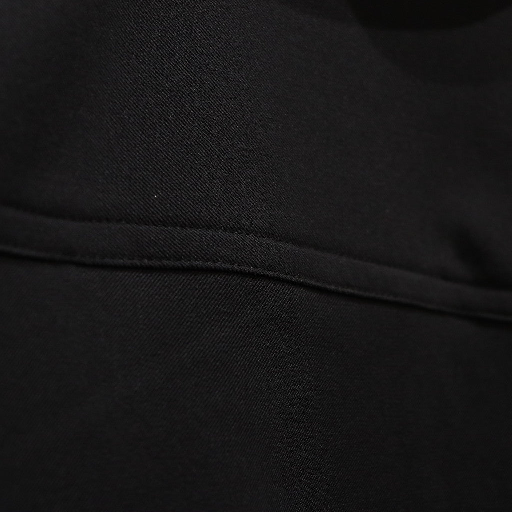 半拉鍊拼接格紋襯衫#黑色 [SC2320-SH04]