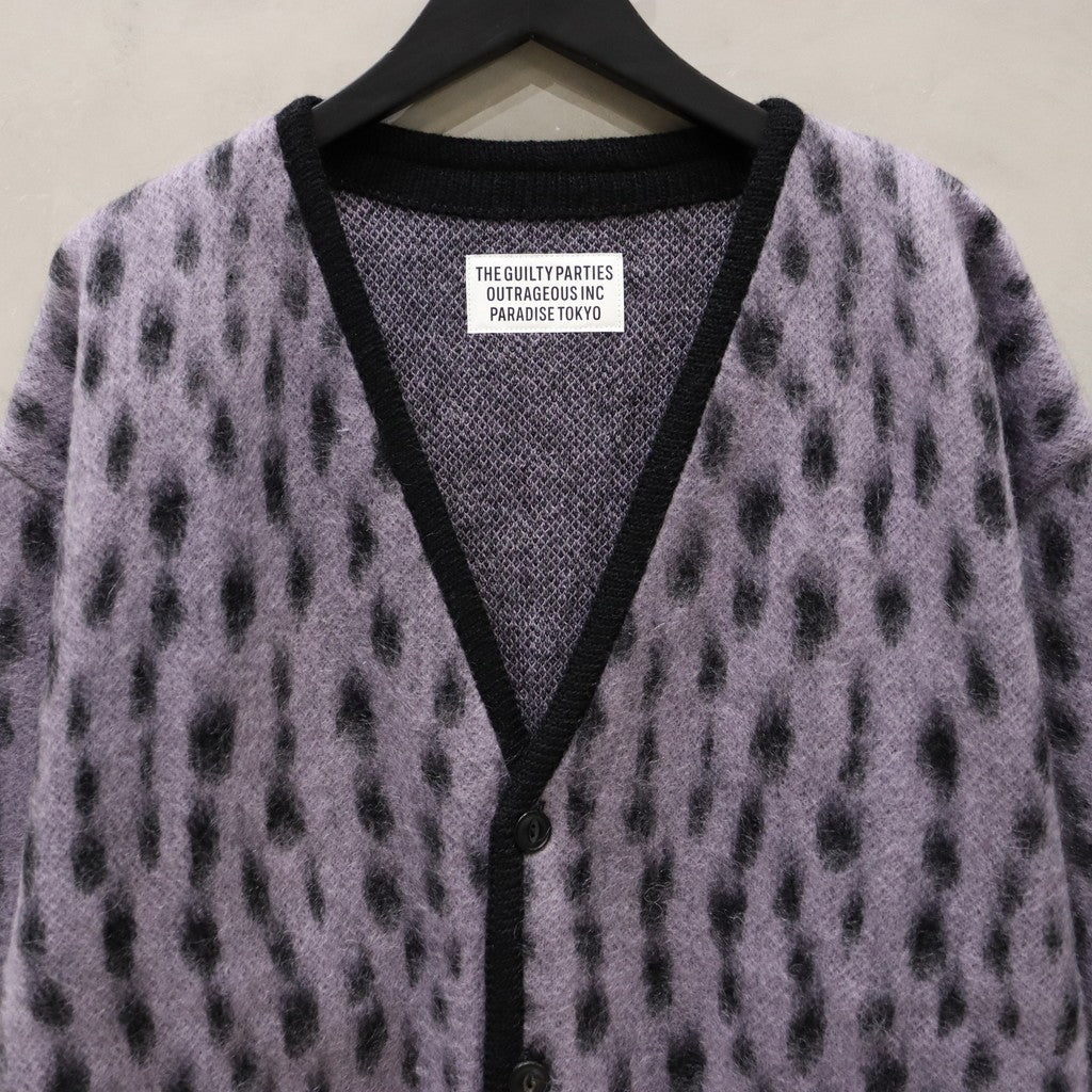 LEOPARD MOHAIR CARDIGAN #PURPLE [24SS-WMK-KN09]