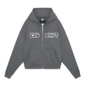 CAV EMPT EMBROIDERY ZIP HOODY #CHARCOAL [CES25CS05]