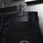 BORO 吊帶牛仔褲 #黑色 [24SS-FS-04 / FS1403]