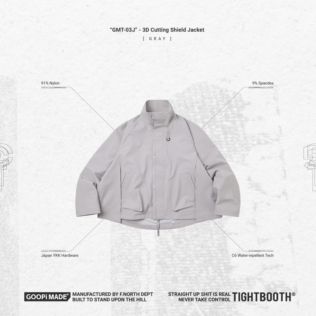 TBPR | “GMT-03J” 3D 切割屏蔽外套#淺灰 [GOOPI-23AW-DEC-TBPR-03]