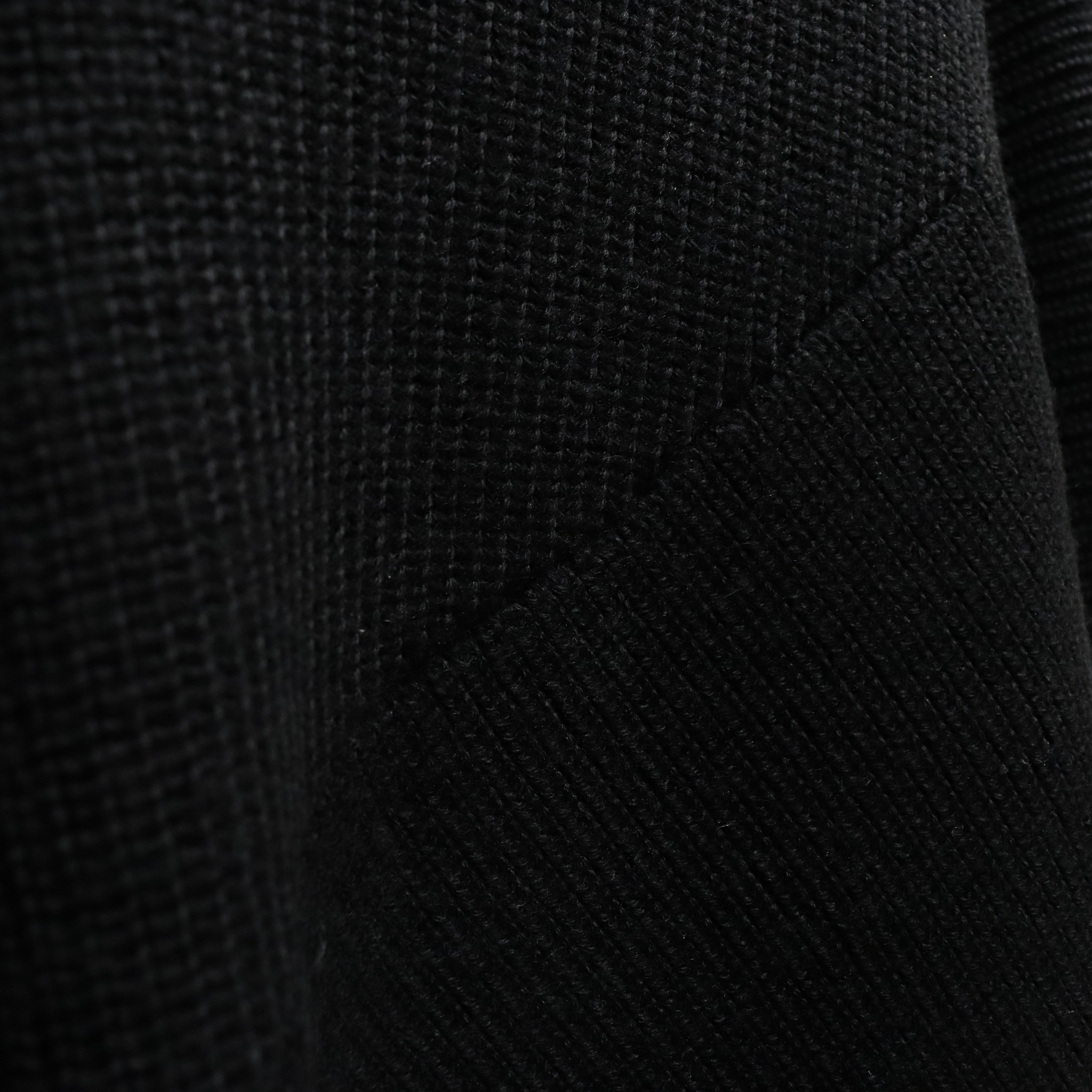 SPLICE KNIT SWEATER #BLACK [FW23-KN01]