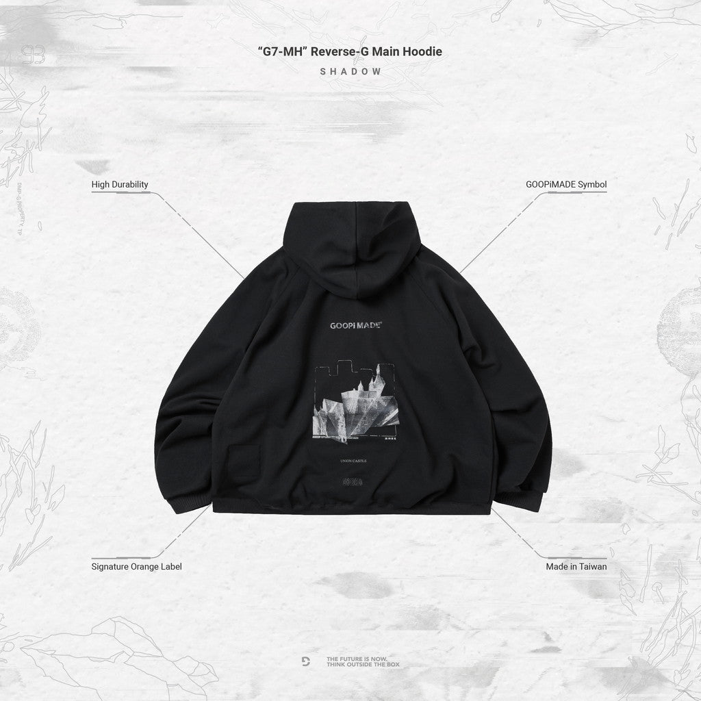 「G7-MH」反向 G 主連帽衫 #SHADOW [GOOPI-23AW-NOV-03]
