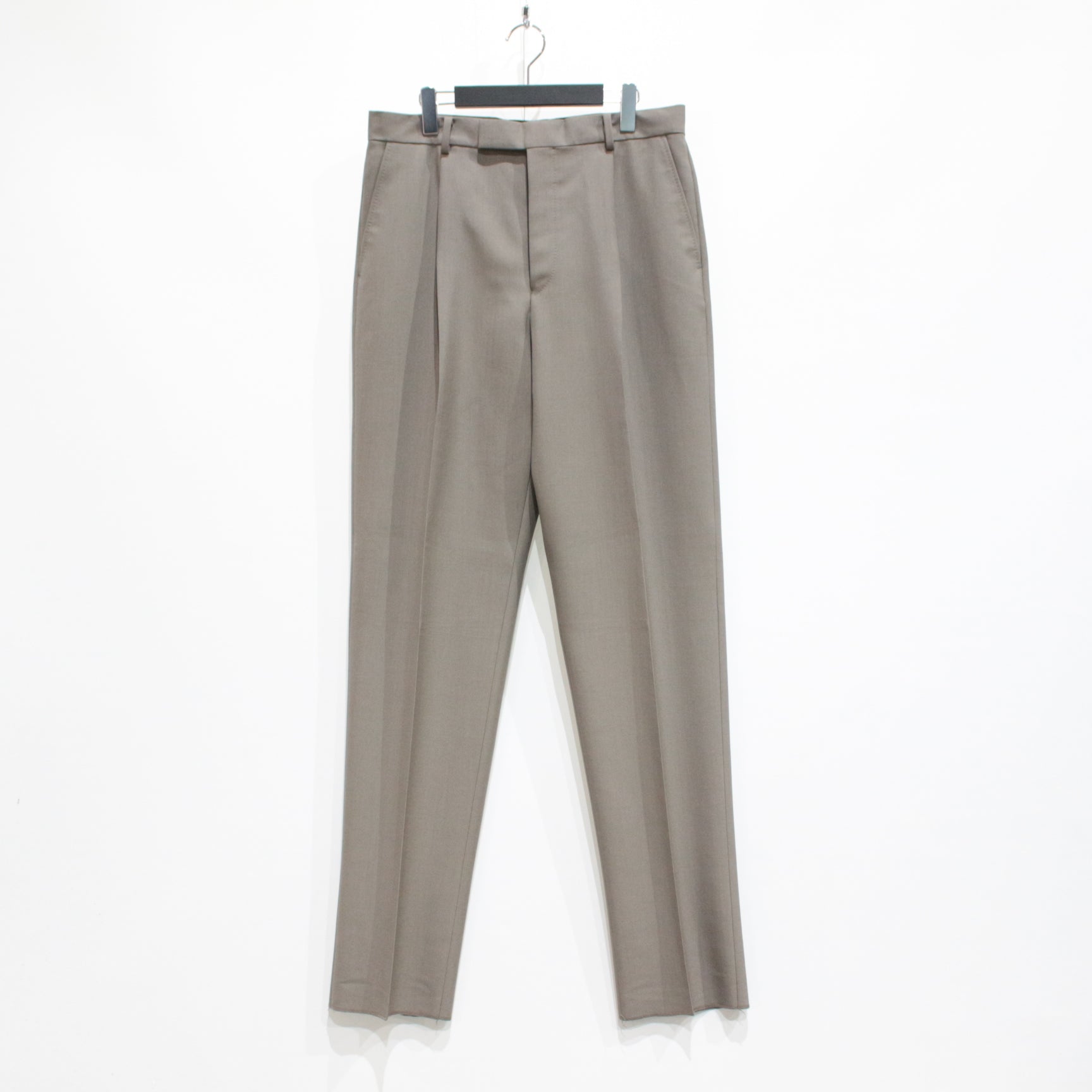 PLEATED TROUSERS -TYPE 2- #GRAYGREEN [23FW-WMP-TR08]