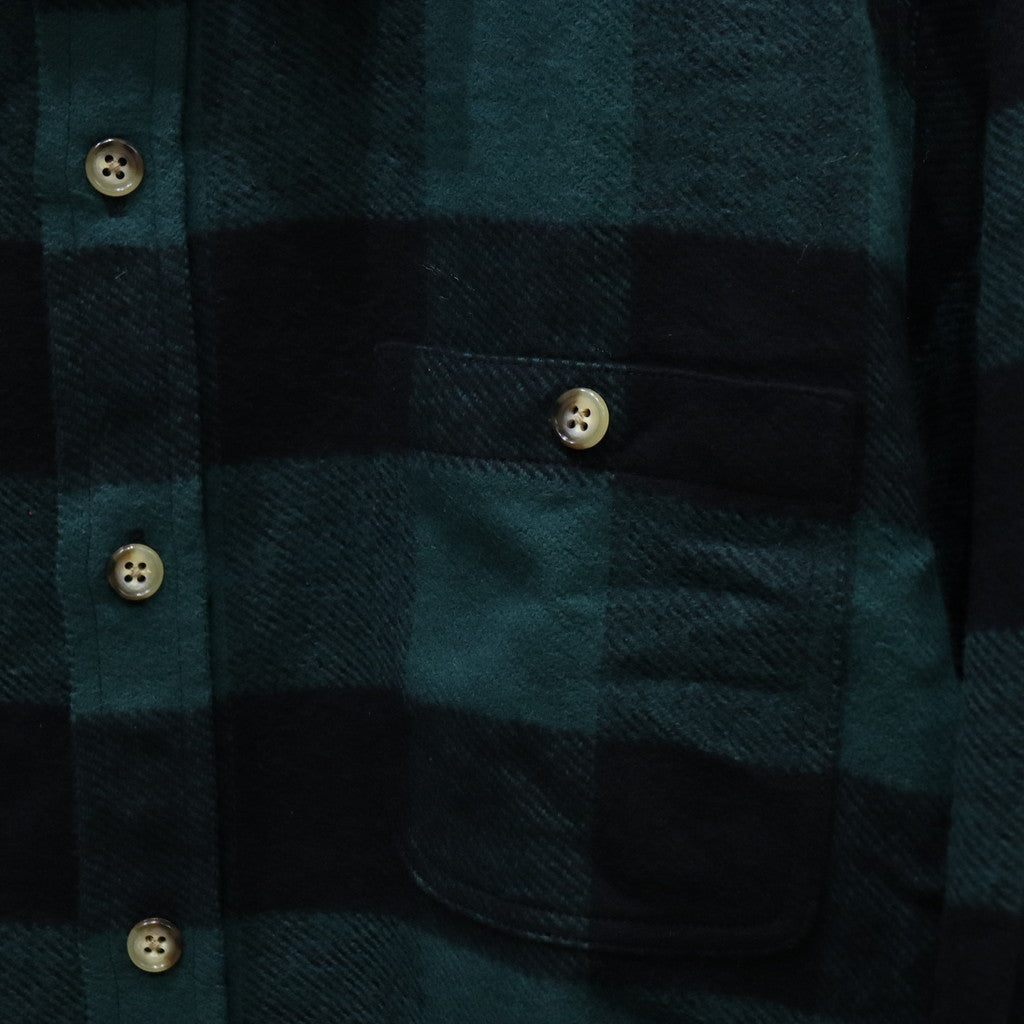 FLANNEL REGULAR COLLAR SHIRT -TYPE 1- #GREEN [24SSE-WMS-RC01]