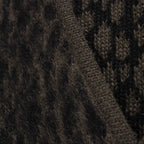 LEOPARD HEAVY MOHAIR CARDIGAN #KHAKI [23FW-WMK-KN15]