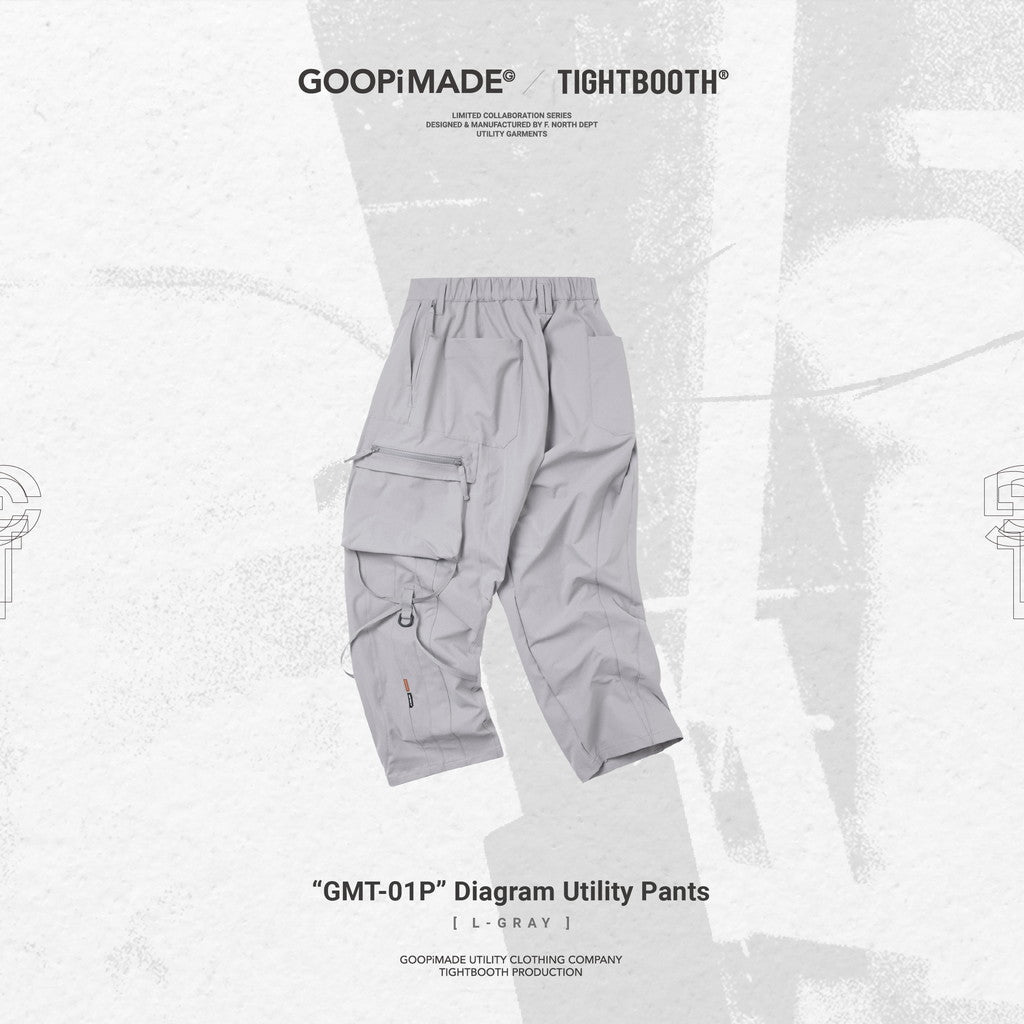 TBPR | “GMT-01P”圖工褲#淺灰 [GOOPI-23AW-DEC-TBPR-04]