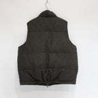 TWEED DOWN VEST #OLIVE [FW23-JK04]