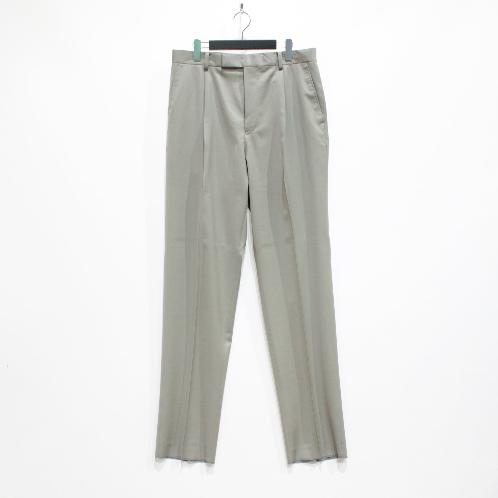 PLEATED TROUSERS -TYPE 2- #GRAYGREEN [23FW-WMP-TR08] – cocorozashi