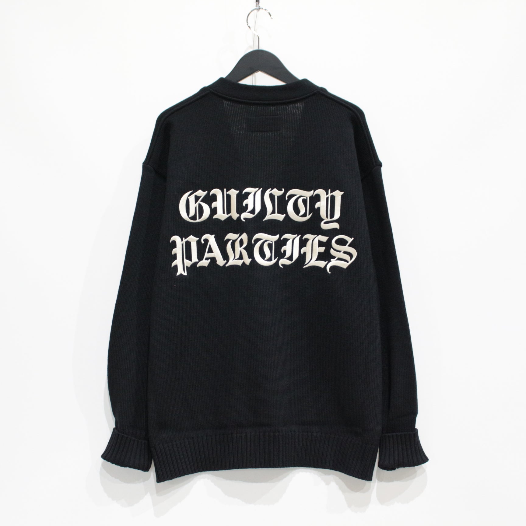 LETTERED CARDIGAN -TYPE 2- #BLACK [23FW-WMK-KN24]