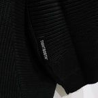 SPLICE KNIT SWEATER #BLACK [FW23-KN01]
