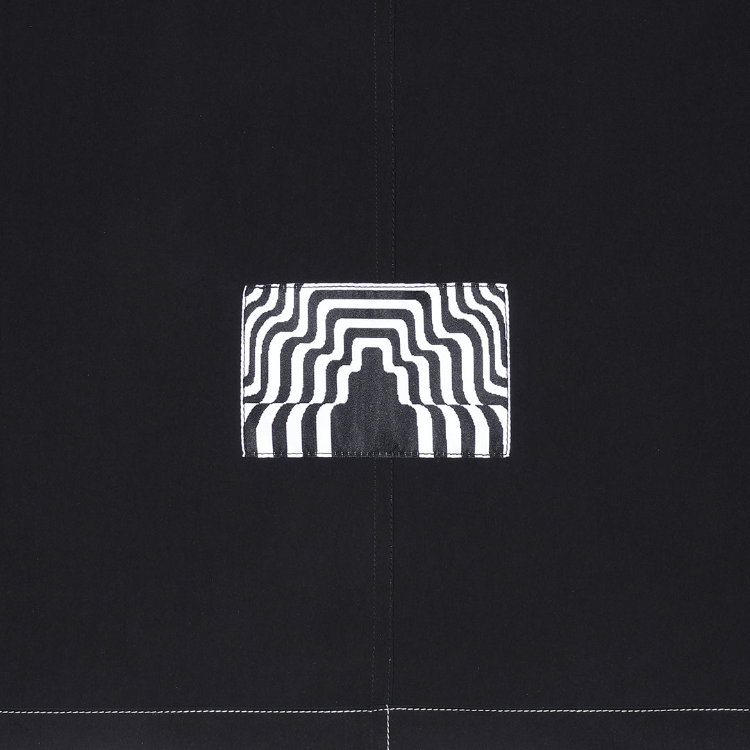 CONTRAST STITCH HOOD ZIP JACKET #BLACK [CES24JK07]