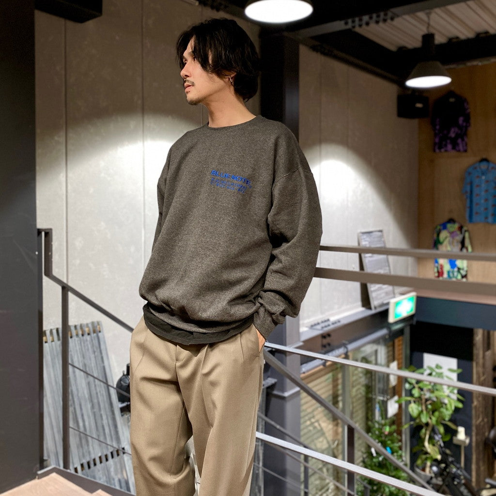 BLUE NOTE | CREW NECK SWEAT SHIRT -TYPE 4- #CHARCOAL [BLUENOTE-WM-SS08]