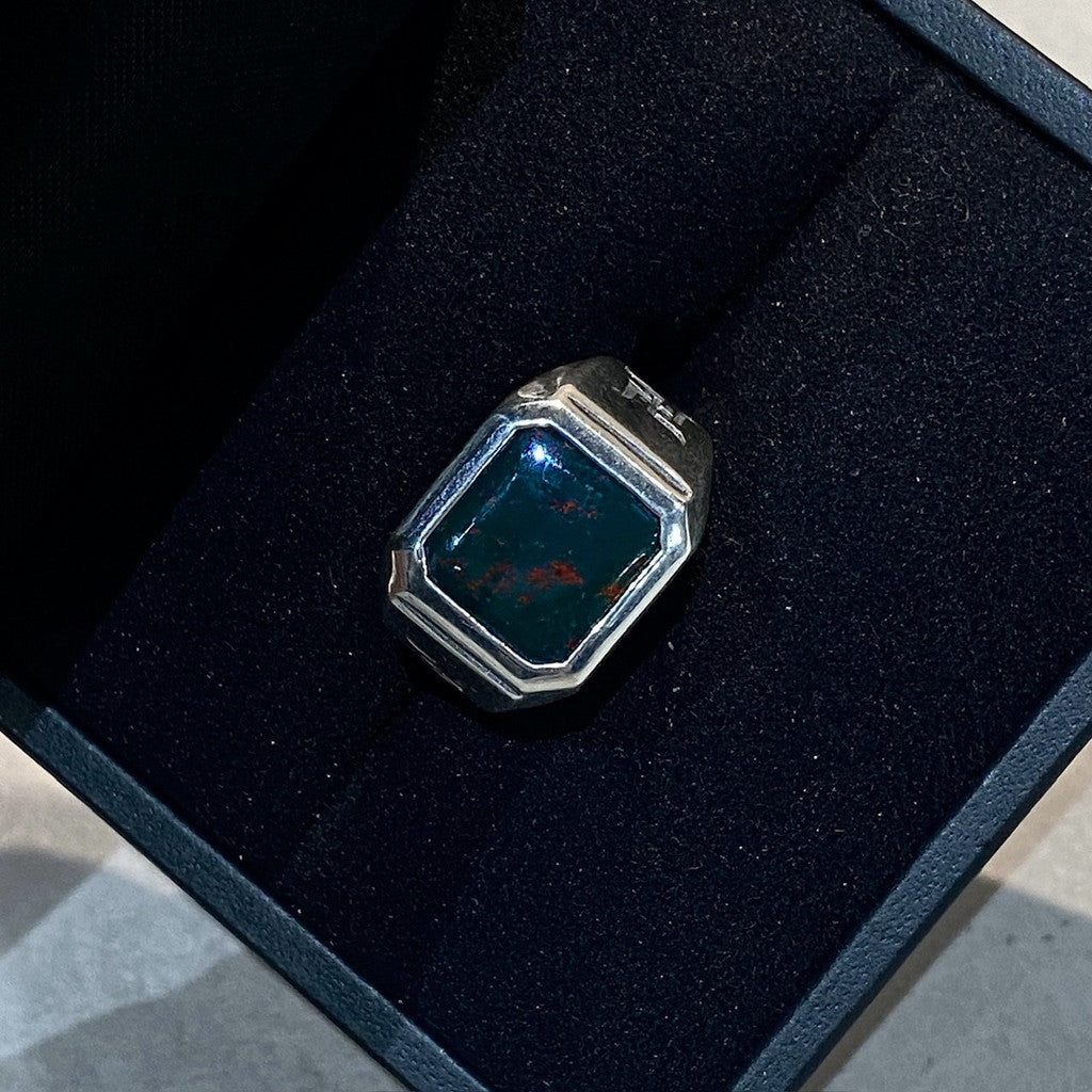 BLOODSTONE SIGNET RING -TYPE 2- #SILVER [WMGP-RG11]