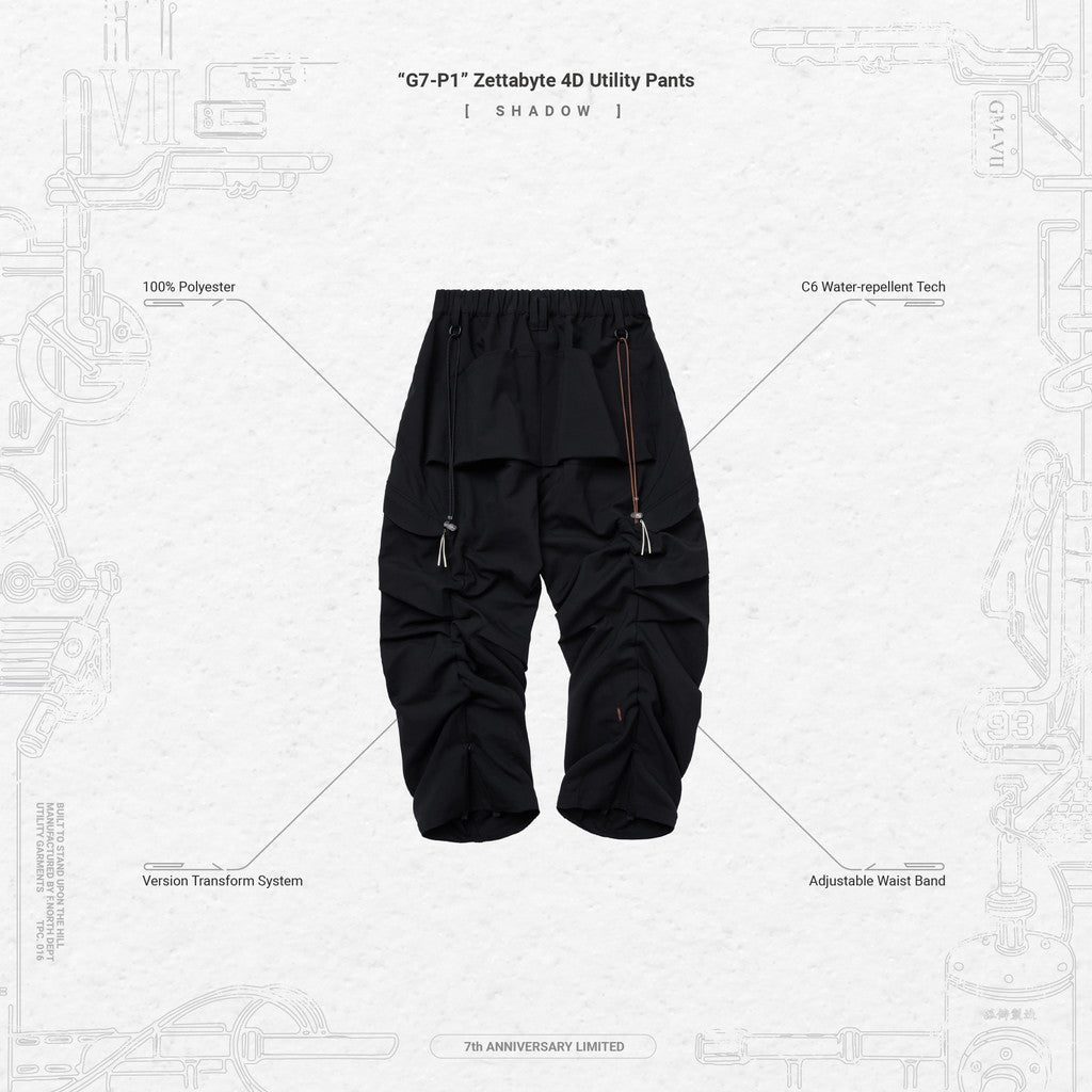 「G7-P1」Zettabyte 4D 實用褲#SHADOW [GOOPI-23AW-OCT-01]
