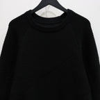 SPLICE KNIT SWEATER #BLACK [FW23-KN01]