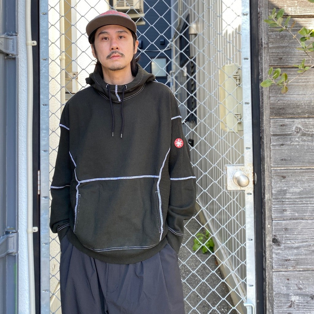 WIDE RIB CUT HEAVY HOODY #BLACK [CES25CS16]