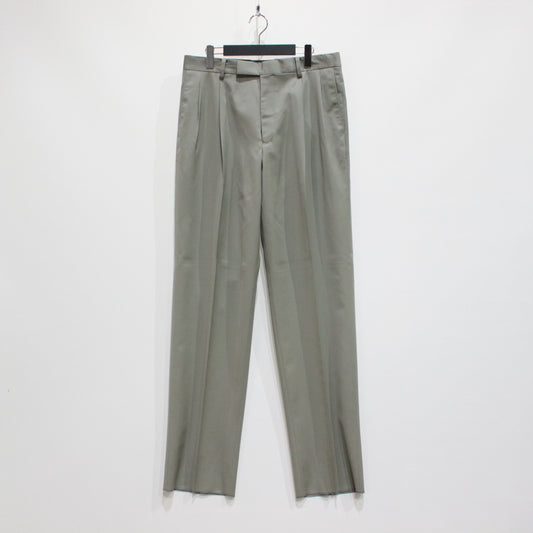 DOUBLE PLEATED TROUSERS #GRAYGREEN [23FW-WMP-TR09]