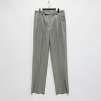 DOUBLE PLEATED TROUSERS #GRAYGREEN [23FW-WMP-TR09]