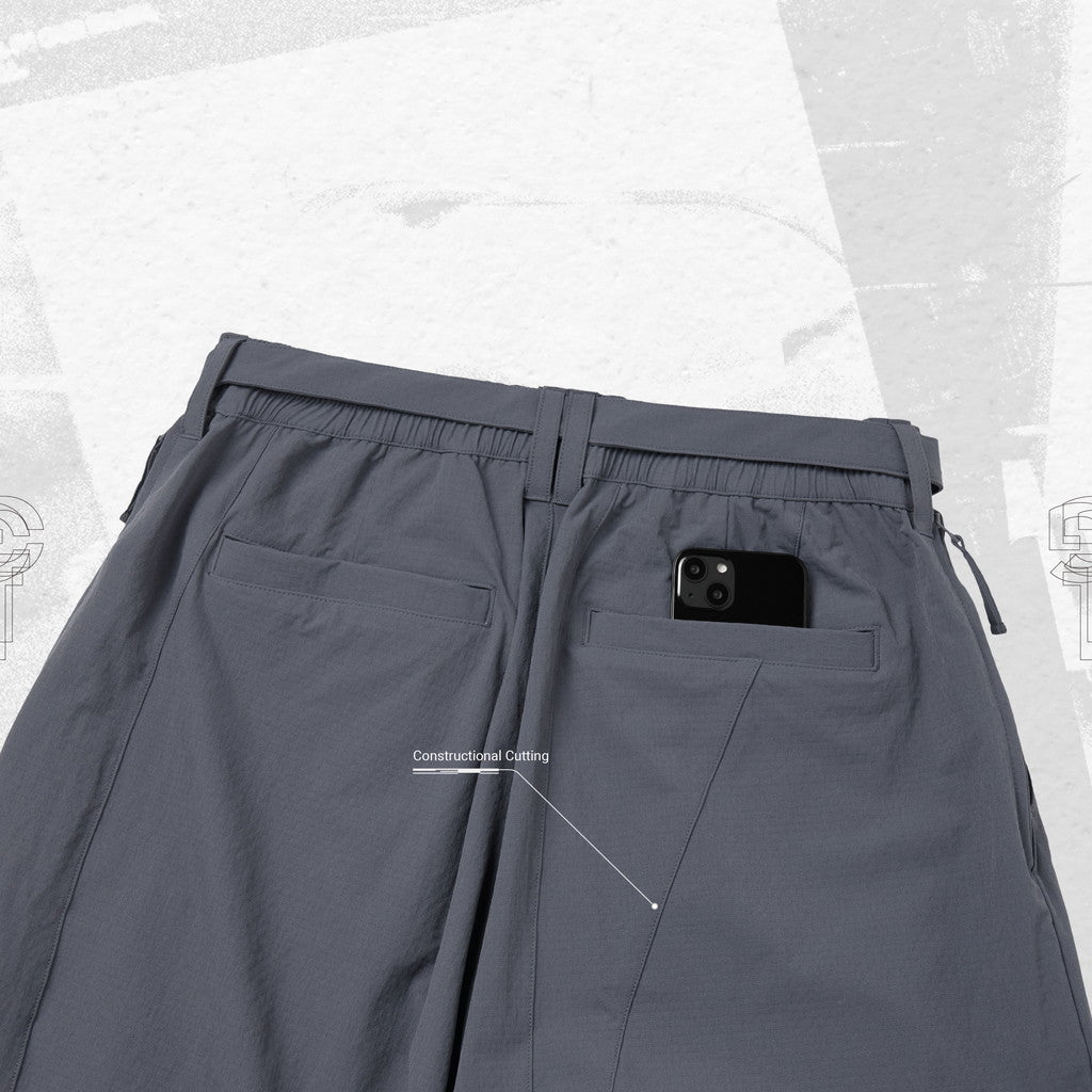 TBPR |「GMT-03P」肩帶寬鬆休閒褲#GRAY [GOOPI-23AW-DEC-TBPR-05]