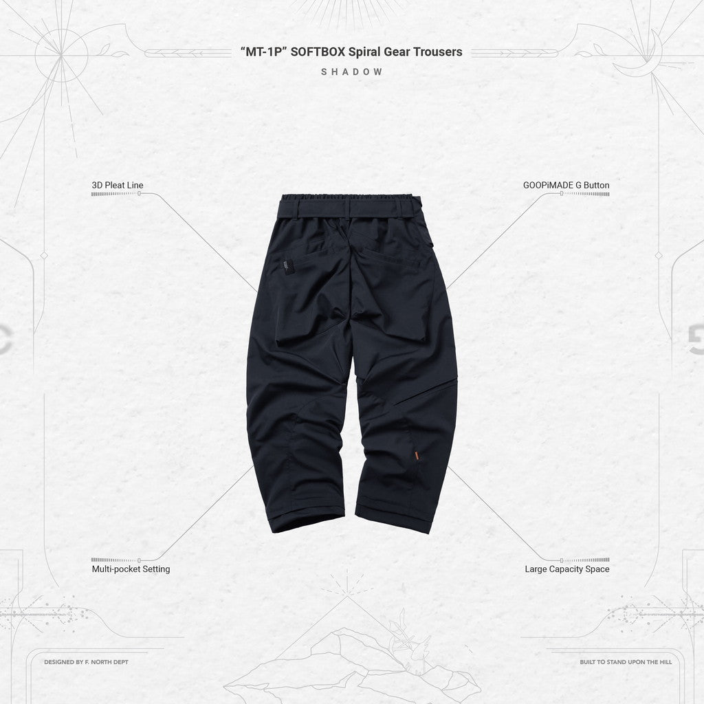 “MT-1P”SOFTBOX 螺旋齒輪長褲#SHADOW [GOOPI-23AW-JAN-01]