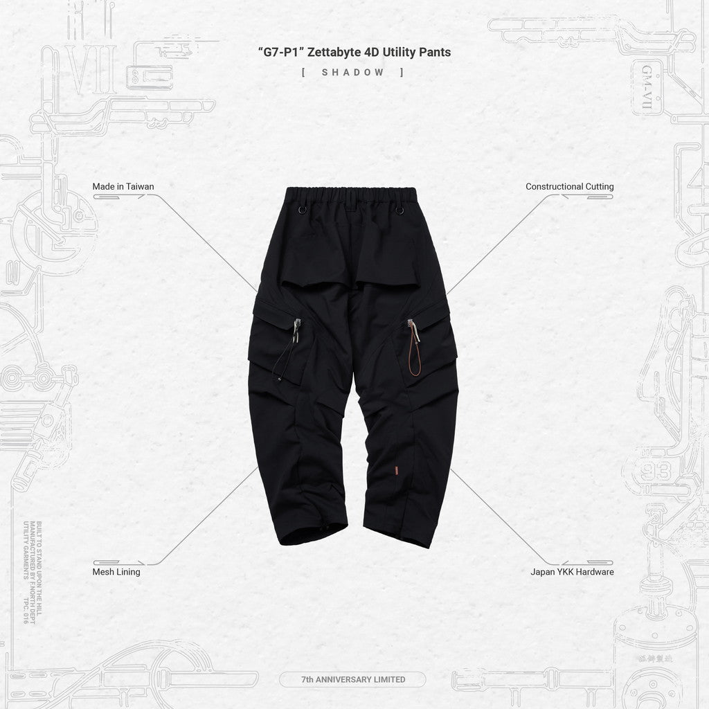 「G7-P1」Zettabyte 4D 實用褲#SHADOW [GOOPI-23AW-OCT-01]