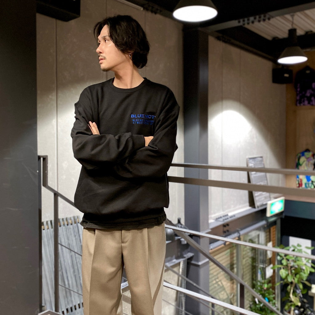 BLUE NOTE | CREW NECK SWEAT SHIRT -TYPE 4- #BLACK [BLUENOTE-WM-SS08]
