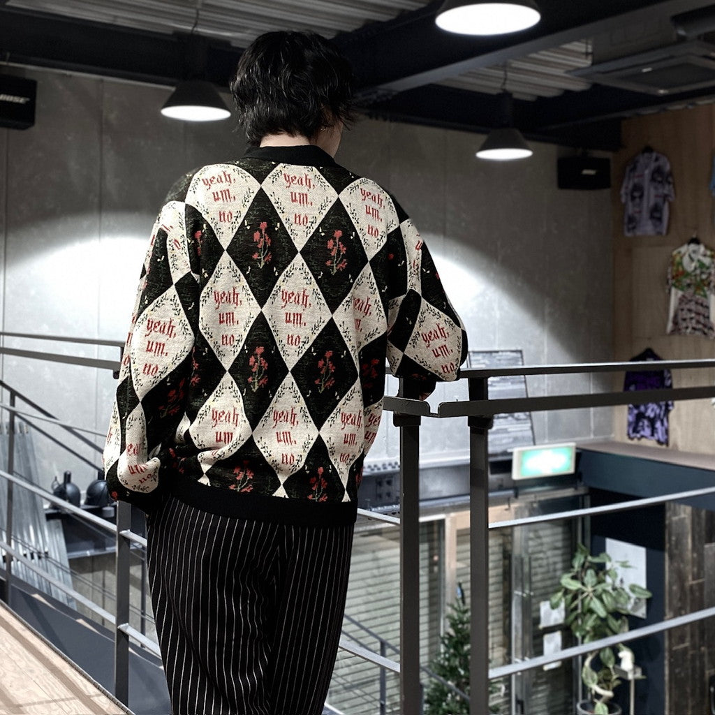 YEAH UM NO 針織開襟衫#黑色 [SC2320-KN07]