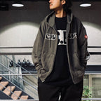 CAV EMPT EMBROIDERY ZIP HOODY #CHARCOAL [CES25CS05]