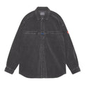 OVERDYE CORD DESIGN BIG SHIRT #CHARCOAL [CES24SH04]
