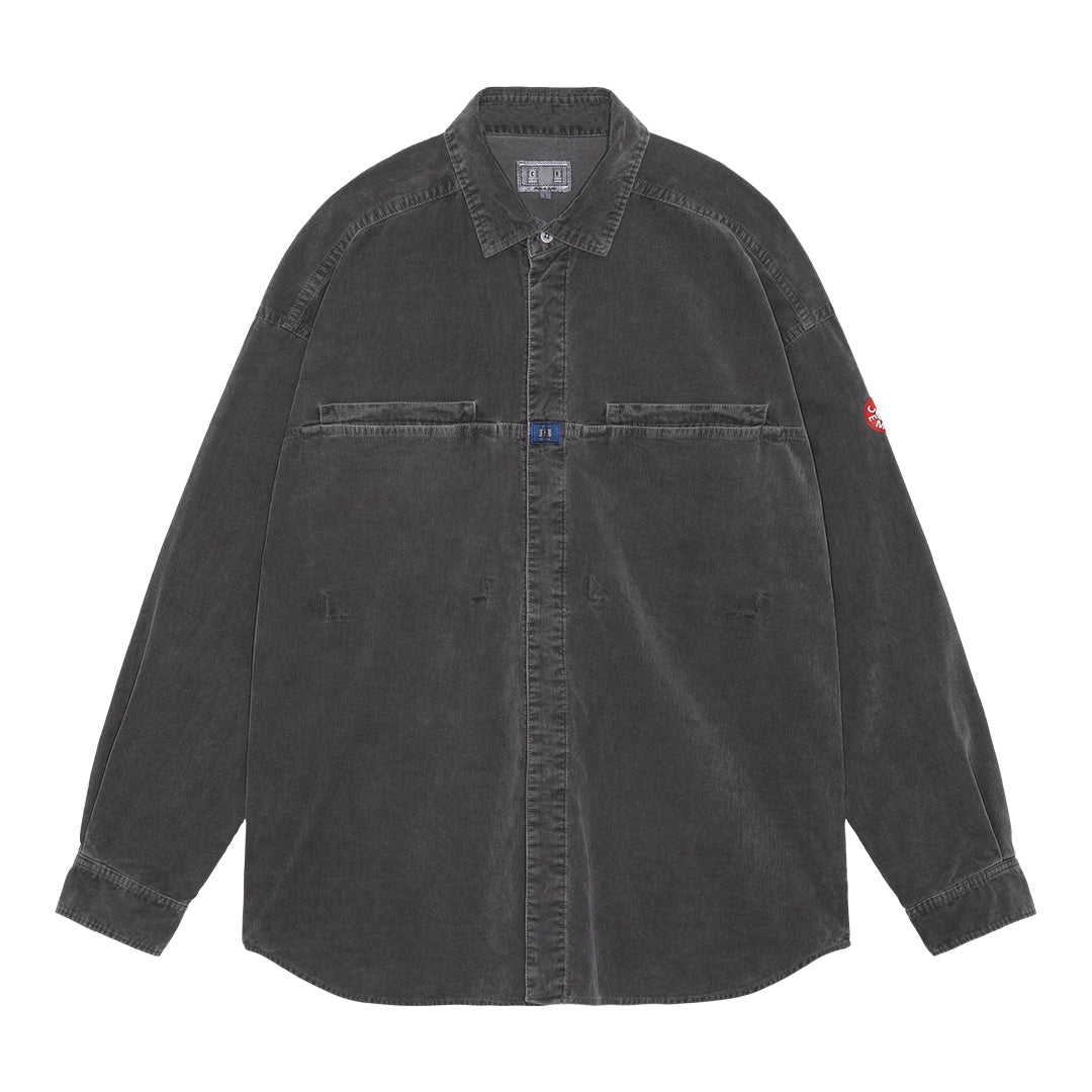 OVERDYE CORD DESIGN BIG SHIRT #CHARCOAL [CES24SH04]