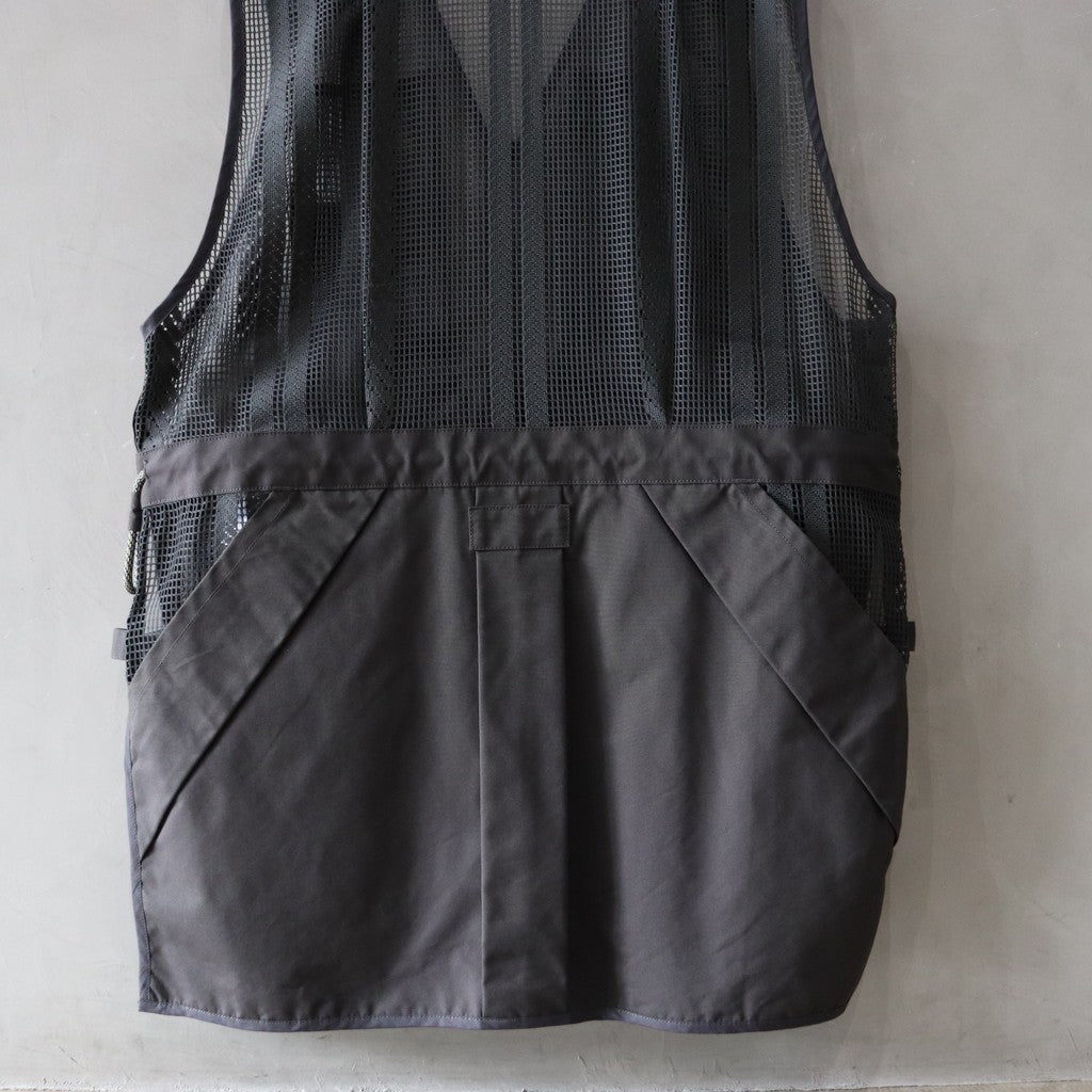 ROPE MESH LONG VEST #CHARCOAL [FSU10241U0001] – cocorozashi