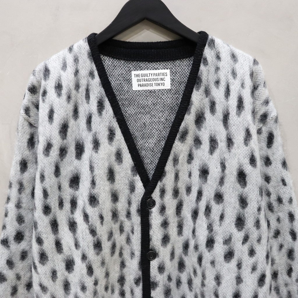 LEOPARD MOHAIR CARDIGAN #WHITE [24SS-WMK-KN09]